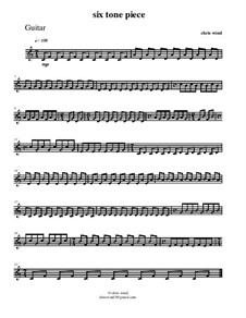 Six tone piece for flute and guitar: parte Guitarra by Chris Wind