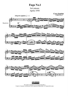Fughe per piano, CS034 Nos.1-3: No.1 in sol minore by Santino Cara