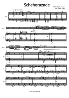 Fragments: Movement I, for clarinet in B and piano by Nikolai Rimsky-Korsakov