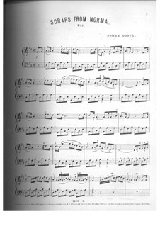 Potpourri on Themes: No.2, for piano by Vincenzo Bellini