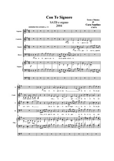 Con Te Signore. SATB e organo, CS074: Con Te Signore. SATB e organo by Santino Cara