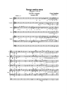 Surge, amica mea. SATB e organo, CS161 No.1: Surge, amica mea. SATB e organo by Santino Cara