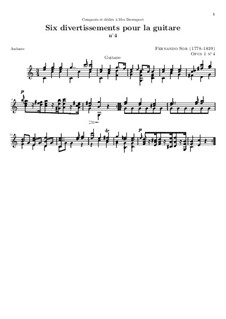 Six Divertissements, Op.1: Divertissement No.4 by Fernando Sor