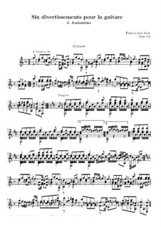 Six Divertissements, Op.2: Divertissement No.3 by Fernando Sor