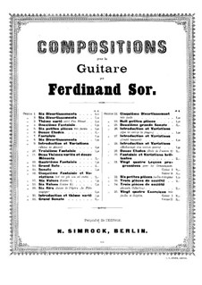 Twenty-Four Progressive Lessons, Op.31: Lessons No.1-12 by Fernando Sor