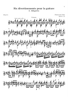 Six Divertissements, Op.1: Divertissement No.3 by Fernando Sor