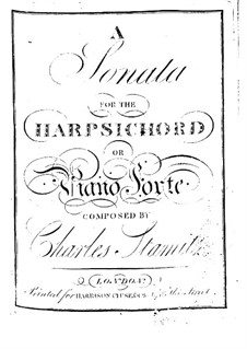 Sonata for Harpsichord (or Piano): Sonata for Harpsichord (or Piano) by Carl Stamitz