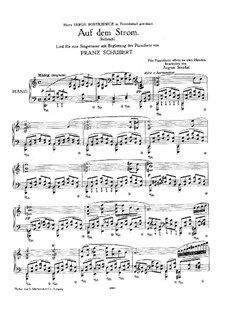 Auf dem Strom (On The River), D.943 Op.119: arranjo para piano by Franz Schubert