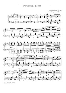 Perpetuum Mobile, Op.257: Para Piano by Johann Strauss (Sohn)