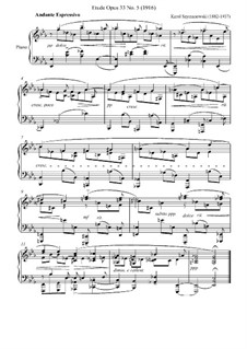 Twelve Etudes, Op.33: Estudo No.5 by Karol Szymanowski