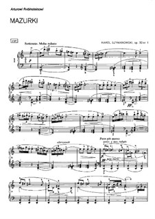 Mazurkas, Op.50, 62: Mazurkas by Karol Szymanowski