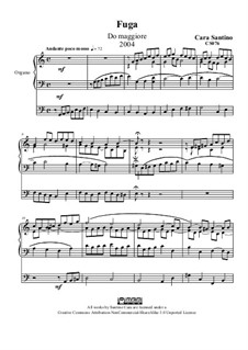 Fugue in c major for organ, CS076: Fugue in c major for organ by Santino Cara