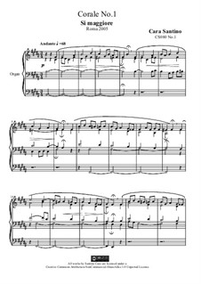 Choral in b major for organ, CS080 No.1: Choral in b major for organ by Santino Cara
