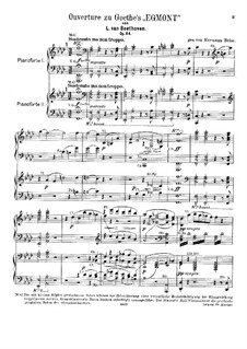 Egmont, Op.84: Overture, for two pianos four hands by Ludwig van Beethoven