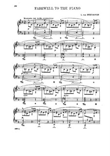 Farewell to the Piano: para um único musico (Editado por H. Bulow) by Ludwig van Beethoven