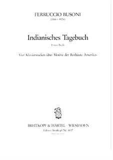 Indianisches Tagebuch (Indian Diary), BV 267: livro I by Ferruccio Busoni