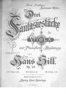 Three Fantastic Pieces for Viola and Piano, Op.58: peça No.2 by Hans Sitt