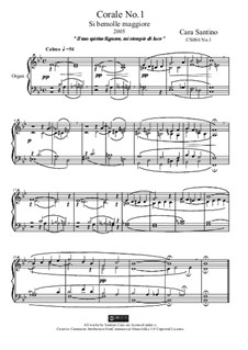Choral in b flat major for organ, CS086 No.1: Choral in b flat major for organ by Santino Cara