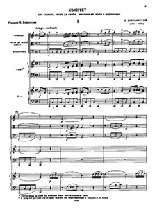 Quintet for Violin, Viola da Gamba, Cello, Harp and Piano: Quintet for Violin, Viola da Gamba, Cello, Harp and Piano by Dmitry Bortnianski