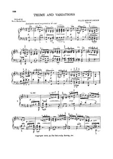 Variations in E Flat Major, Op.82: para piano (com dedilhado) by Felix Mendelssohn-Bartholdy