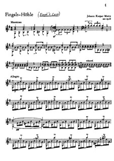 Barden-Klänge (Bardic Sounds), Op.13: No.11 Fingals-Höhle by Johann Kaspar Mertz