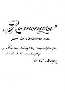 Romance in A Minor: Para Guitarra by Johann Kaspar Mertz