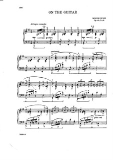 Two Pieces for Piano , Op.45: No.2 Guitarre (On the Guitar) by Moritz Moszkowski
