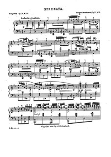 Six Pieces for Piano, Op.15: No 1 serenata by Moritz Moszkowski