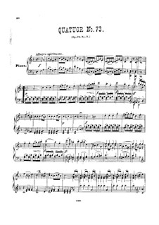 String Quartet No.58 in F Major, Hob.III/73 Op.74 No.2: versão para piano by Joseph Haydn
