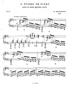 Twelve Etudes for Left Hand, Op.92: Estudo No.12 by Moritz Moszkowski