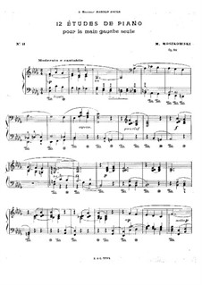 Twelve Etudes for Left Hand, Op.92: Estudo No.11 by Moritz Moszkowski