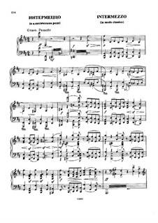 Intermezzo in Modo Classico (Intermezzo in the Classic Style): para piano (segunda edição) by Modest Mussorgsky