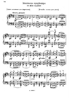 Intermezzo in Modo Classico (Intermezzo in the Classic Style): Para piano (primeira edição) by Modest Mussorgsky