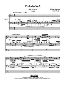 Prelude in g minor for organ, CS089 No.2: Prelude in g minor for organ by Santino Cara