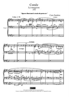 Choral in a major for organ, CS090: Choral in a major for organ by Santino Cara