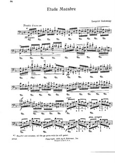 Etude macabre in D Minor: Para a mão esquerda sozinha by Leopold Godowsky