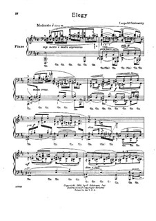 Elegy: Para Piano by Leopold Godowsky
