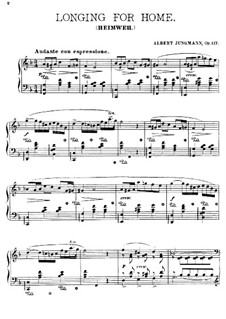 Longing for Home, Op.117: Para Piano by Albert Jungmann