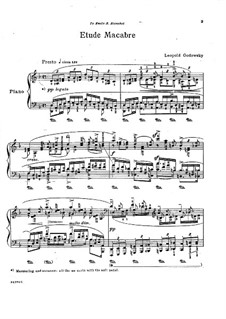 Etude macabre in D Minor: Para Piano by Leopold Godowsky