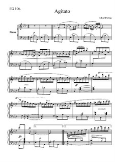 Agitato, EG 106: Para Piano by Edvard Grieg