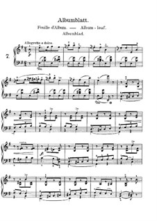 Lyric Pieces, Op.12: No.7 Album Leaf by Edvard Grieg