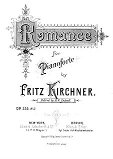Romance for Piano, Op.335, No.2: Romantica para Piano by Fritz Kirchner