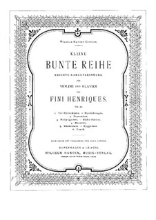 Kleine bunte Reihe für Violine und Klavier, Op.20: Parte de solo by Valdemar Fini Henriques