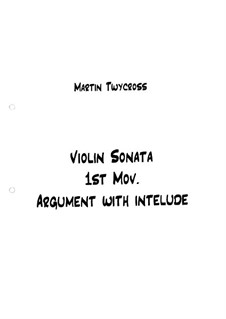 Sonata for Violin and Piano: Serenata para violino e piano by Martin Twycross