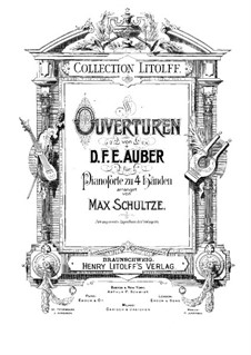 Overtures from Operas: para piano de quadro mãos by Daniel Auber