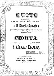 The Snow Maiden: Suite, for piano four hands by Nikolai Rimsky-Korsakov