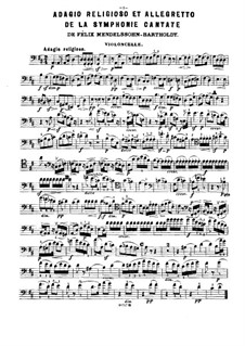 Fragments des symphonies célèbres: Volume V, for piano trio – cello part by Felix Mendelssohn-Bartholdy