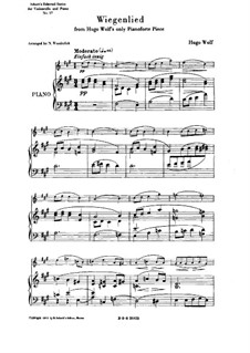 Cradle Song (Berceuse): para Violoncelo e piano by Hugo Wolf