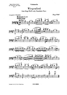 Cradle Song (Berceuse): parte violoncelo by Hugo Wolf