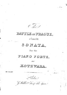 The Battle of Prague: Para Piano by Franz Kotzwara